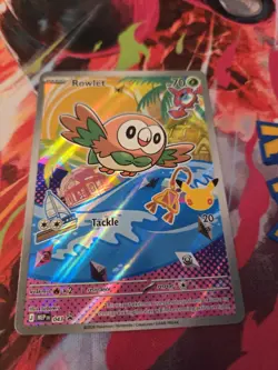 Pokemon TCG Rowlet MEPN 043 Basic Holo Grass 70 HP Pokemon Card English Sabetori - Image 1
