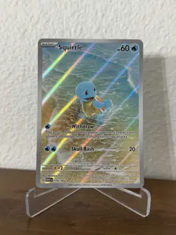 Pokemon Squirtle Illustration Rare Full Art Holo 170/165 Scarlet & Violet 151 - Image 1