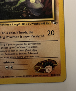 Brock's Onix Gym Heroes #21/132 Rare WOTC Pokemon 2000 MP - Image 3
