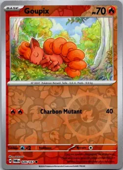 Carte Pokemon Goupix 026/167 Reverse 2024 - Image 1