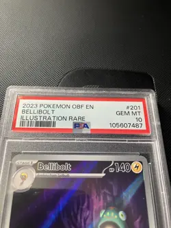 2023 POKEMON OBF EN-OBSIDIAN FLAMES ILLUSTRATION RARE #201 BELLIBOLT PSA 10 - Image 2