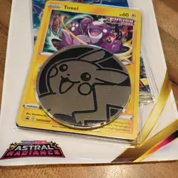 Pokemon TCG ASTRAL RADIANCE TOXEL Checklane Sealed Blister Packs Coin - Image 2