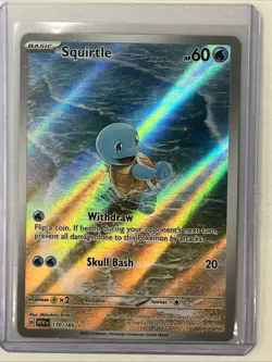Pokemon TCG Squirtle 170/165 Scarlet & Violet 151 Illustration Rare Holo RAB18 - Image 1
