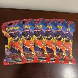 Pokemon TCG DESTINED RIVALS Sleeved Booster Packs New Sealed Lot of 6 Packs - Image 1