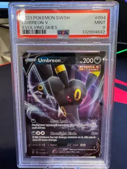 2021 Pokemon Umbreon V Evolving Skies 094 PSA 9 - Image 1