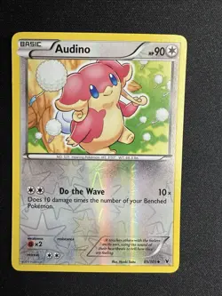 Near Mint Audino #85/101 Reverse Holo Pokemon Noble Victories 2011 - Image 1