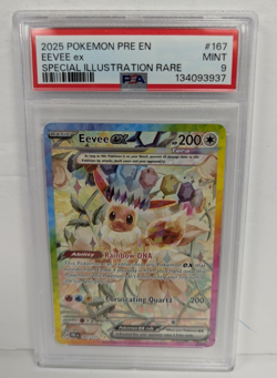2025 Pokemon PRE EN EeVee ex Special Illustration Rare PSA Mint 9 - Image 1