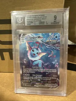 Pokemon TCG - Vaporeon VMAX #SWSH182 - Black Star Promo - BGS 9 - Image 1