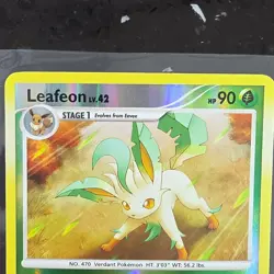 LP Pokemon Leafeon 7/100 Majestic Dawn Holo Rare Reverse Holo 2008 - Image 5