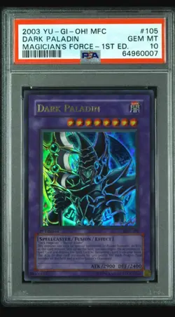 Yugioh 2003 Dark Paladin * 1st Edition MFC Ultra Rare * PSA 10 GEM MINT - Image 2