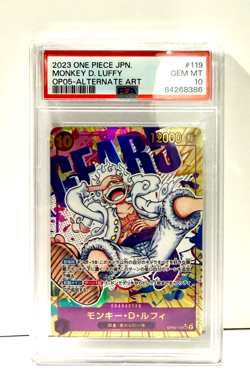 Monkey D. Luffy OP05-119 Alternate Art PSA 10 Japanese PSA 10 One Piece - Image 1