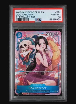 ONE PIECE OP13-051 CARRYING ON HIS WILL BOA HANCOCK ALT ART PSA 10 GEM MINT - Image 1