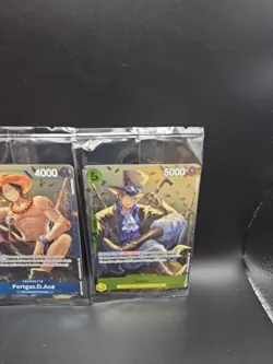 Monkey D Luffy Ace Sabo P-075 One Piece OP13 3 Card Promo Set Sealed - Image 4