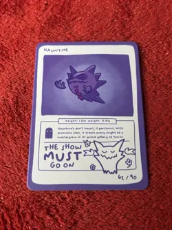 Hauntme Pokemon Doodle Card 62 Near Mint Fan Art - Image 1