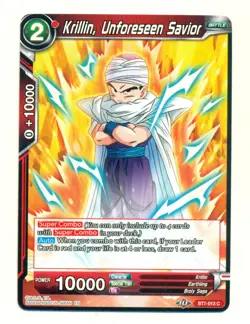 Dragon Ball Super Card Game Krillin, Unforseen Savior BT7-013 C NM SV2. - Image 1