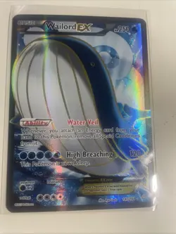 Pokemon Primal Clash XY Full Art Ultra Rare Card Wailord EX 147/160 LP - Image 1