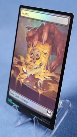 Foil TMNT Full Art Swamp Pizza Land NM Magic the Gathering Mtg 255 A - Image 1