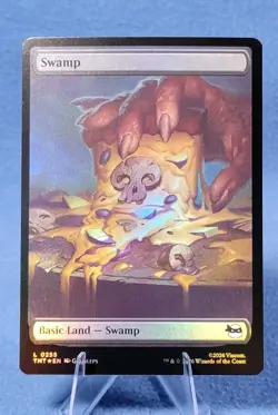 Foil TMNT Full Art Swamp Pizza Land NM Magic the Gathering Mtg 255 B - Image 2