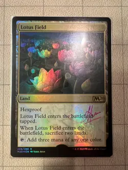 Foil Lotus Field Core Set 2020 Artist Proof Signed and Sketeched by John Avon - Image 2