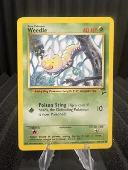 Weedle 100/130 - Base Set 2 - WOTC Pokemon Card LP - Image 1