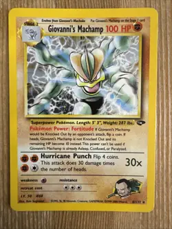 Giovanni's Machamp - 6/132 - Holo Rare - Unlimited Edition LP, English Pokemon - Image 1