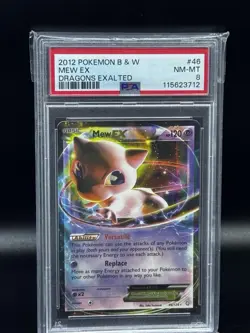 2012 POKEMON B&W DRAGONS EXALTED #46 MEW EX PSA 8 - Image 1