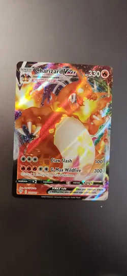 Pokemon TCG Charizard VMAX Darkness Ablaze Holo Ultra Rare Card 020/189 - Image 1
