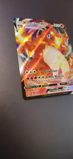 Pokemon TCG Charizard VMAX Darkness Ablaze Holo Ultra Rare Card 020/189 - Image 3
