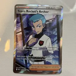 Pokemon TCG-Team Rockets Archer 223/182 Full Art Ultra Rare Destined Rivals NM/M - Image 1