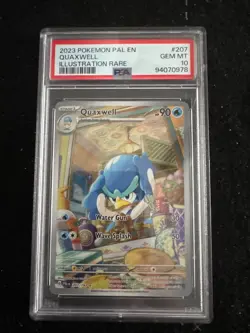 2023 Pokemon PAL EN Quaxwell illustration rare PSA 10 - Image 1