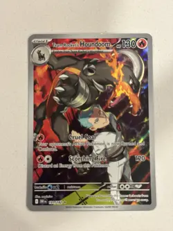 Pokemon TCG Team Rockets Houndoom Illustration Rare 191/182 Destined Rivals NM - Image 1