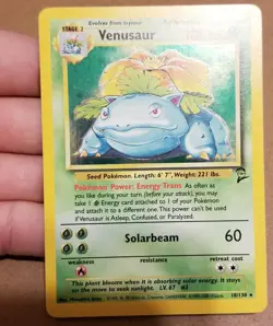 Pokemon TCG Venusaur 18/130 ☆ Rare HOLO Base Set 2 Vintage NM/LP - Image 2