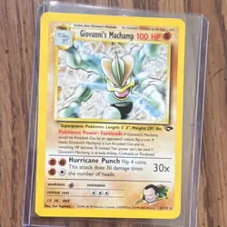 Pokemon Giovanni's Machamp 6/132 Gym Challenge Holo Rare 100 HP Stage 2 English - Image 3
