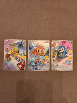 Chimchar Turtwig Piplup First Partner Illustration Collection Promo Set Pokemon - Image 1