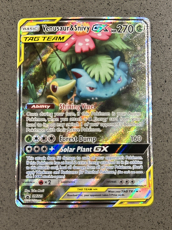 Pokemon Venusaur & Snivy GX Tag Team Black Star Promo SM229 - Image 1