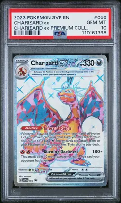 2023 POKEMON SVP EN-SV BLACK STAR PROMO #056 CHARIZARD EX PSA 10 - Image 1