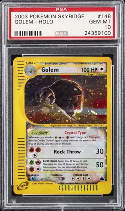 2003 POKEMON SKYRIDGE #148 GOLEM-HOLO PSA 10 - Image 1