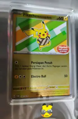 Pokemon Pikachu Batik Holo Reverse Holo Foil Indonesia Journey 191/SV-P Promo - Image 3