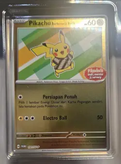 Pokemon Pikachu Batik Holo Reverse Holo Foil Indonesia Journey 191/SV-P Promo - Image 4