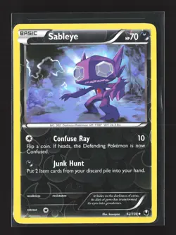 Pokemon Dark Explorers #62/108 Reverse Holo Sableye - Image 1