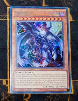 YUGIOH Darklord Morningstar (DESO-EN029) Secret Rare 1st Edition Near Mint - Image 1