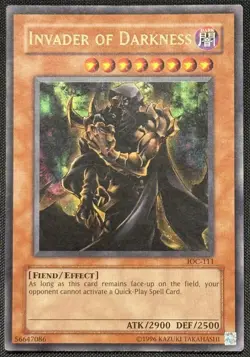 YUGIOH Invader of Darkness IOC-111 Secret Rare Light-played LP - Image 1