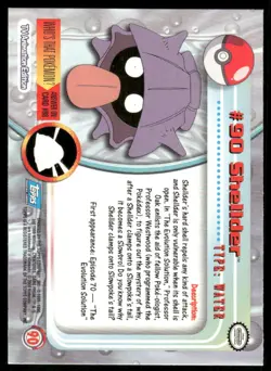 Pokemon Cards Shellder #90 Topps Trading Cards Series 2 NM *5 - Image 2