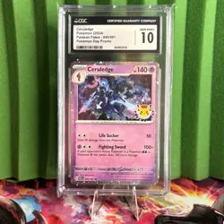 Ceruledge Pokemon Day 2024 Cosmos Holo PROMO Card 040/091 CGC Gem Mint 10 - Image 1