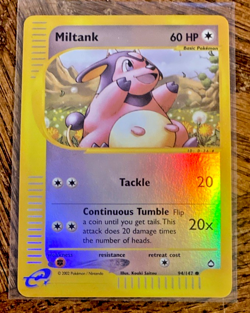 2003 POKEMON AQUAPOLIS MILTANK REVERSE HOLO CARD 94/147 BASIC 60 HP - Image 1