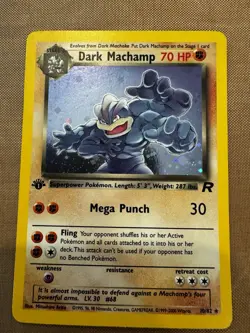 Pokemon TCG 1st Edition Dark Machamp & Dark Dragonite Team Rocket Cards - Image 1