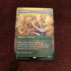 Wood Elves (Borderless) Secret Lair Drop Foil 1101 NM+ Unplayed MTG Magic Card - Image 1