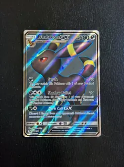 Pokemon Umbreon GX Full Art 142/149 SM Base Set Ultra Rare Holo English Card - Image 1