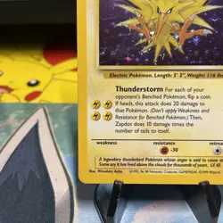 Pokemon TCG Card English Fossil Set Zapdos 15/62 Holo Rare Holo Box Error - Image 5