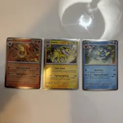 Pokemon TCG Flareon 167, Vaporeon 168, Jolteon 169, Black Star Promo 3 Card Set! - Image 1